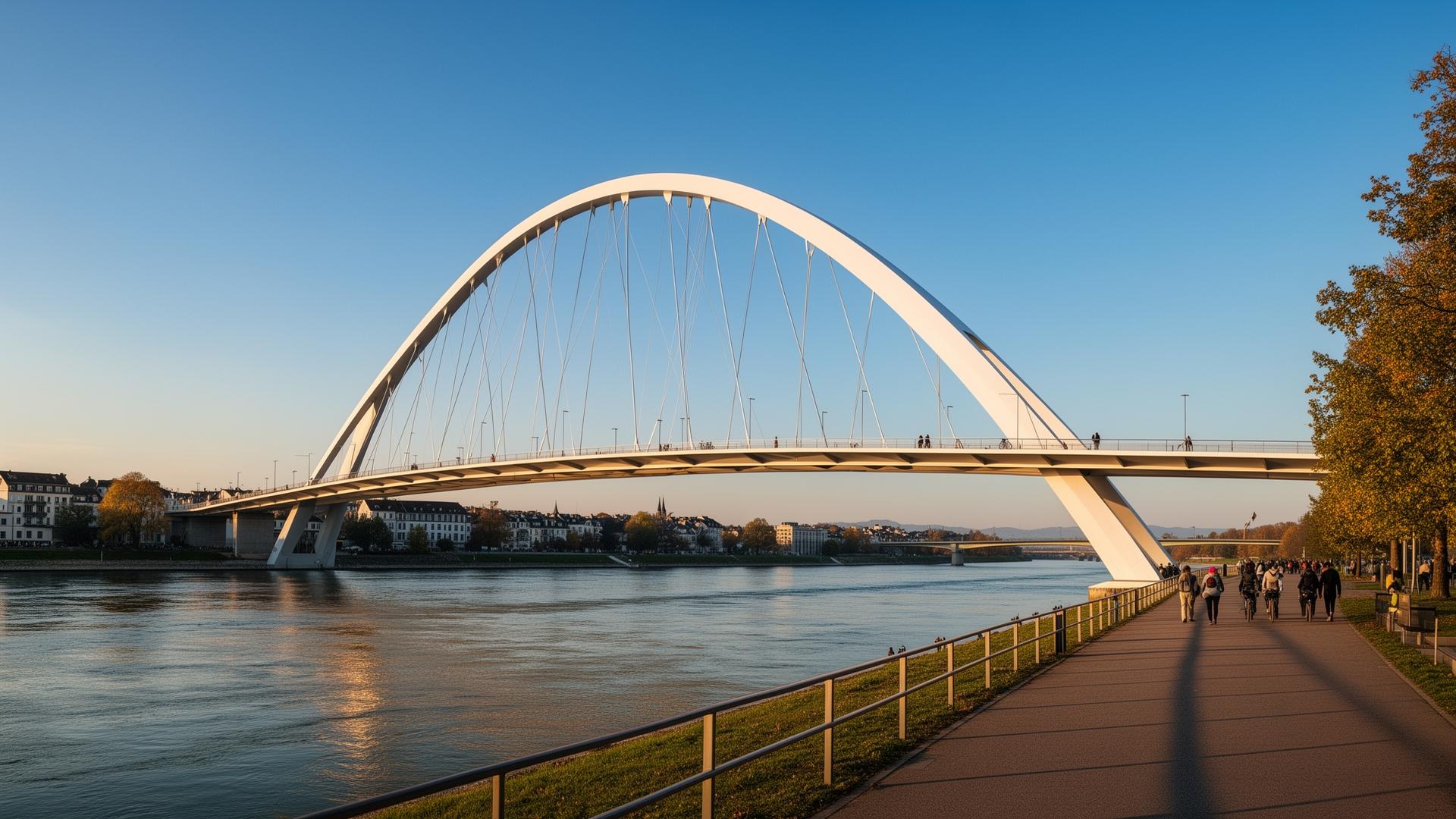 Dreiländerbrücke zwischen Weil am Rhein und Huningue über den Rhein