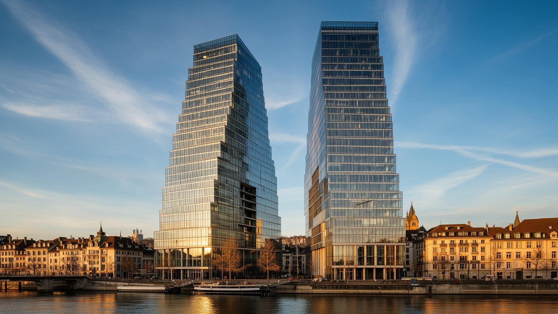 Roche Towers in Basel – Skyline am Rhein